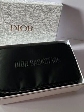 Dior Black Backstage Zip Makeup Case